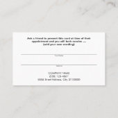 Empfehlungskarte Beruflicher Unternehmer Black (Rückseite)