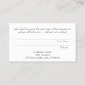 Empfehlungskarte Beruflicher Unternehmer Leather (Rückseite)