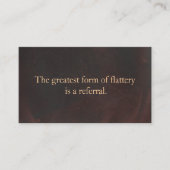 Empfehlungskarte Beruflicher Unternehmer Leather (Vorderseite)