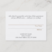 Empfehlungskarte Beruflicher Unternehmer Leather (Rückseite)