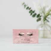 Empfehlungskarte des Salons Rosa Makeup Lashes Mar (Stehend Vorderseite)
