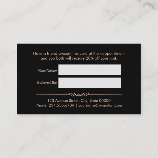 Empfehlungskarte für den angesagten White Marble B (Rückseite)