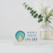 Empfehlungskarte für den aquamarinen Gold Watercol (Stehend Vorderseite)