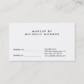 Empfehlungskarte für den Black Floral Gold Text Sa (Rückseite)