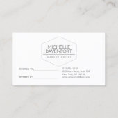 Empfehlungskarte für den Blue Glitzer Salon (Rückseite)