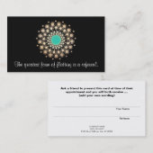 Empfehlungskarte für den Lotus Mandala, Gold und B (Vorne/Hinten)