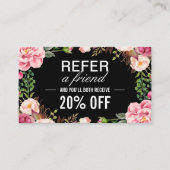 Empfehlungskarte für den Romantik Pink Floral Beau (Vorderseite)