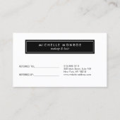 Empfehlungskarte für den Silver Glitzer Salon (Rückseite)