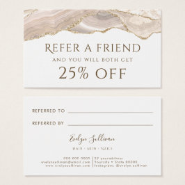 Empfehlungskarte für Elfenbeingolden