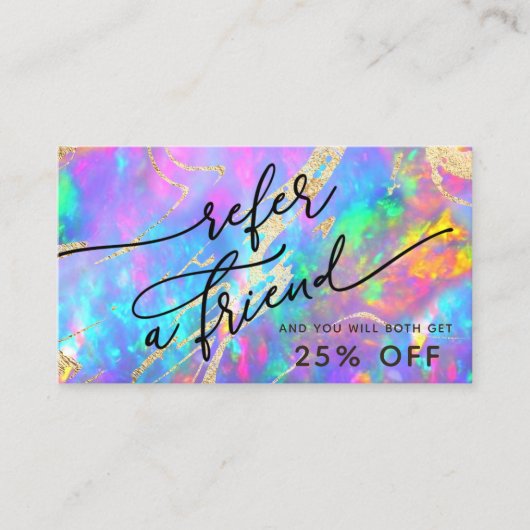 Empfehlungskarte für Feueropal Visitenkarte (Vorderseite)