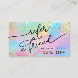 Empfehlungskarte für flüssigen Marmor Visitenkarte