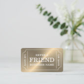 Empfehlungskarte für Gold Ticket Style Begleitkarte (Stehend Vorderseite)