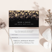 Empfehlungskarte für goldene Lichter