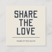 Empfehlungskarte für moderne Pastel Blue Bold Salo (Vorderseite)