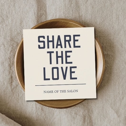 Empfehlungskarte für moderne Pastel Blue Bold Salo