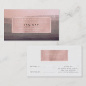 Empfehlungskarte für Salon Rosa Rose Grau Schwarze (Vorne/Hinten)