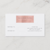 Empfehlungskarte für Salon Rosa Rose Weiße graue I (Rückseite)