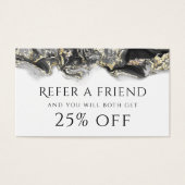 Empfehlungskarte für schwarze Flüssigseife (Vorderseite)