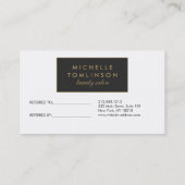 Empfehlungskarte für Schwarzweiß-Streifen (Rückseite)