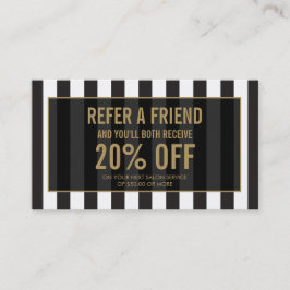 Empfehlungskarte für Schwarzweiß-Streifen