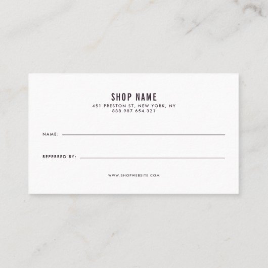 Empfehlungskarte für Silberfolie und violette Blum (Rückseite)