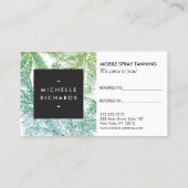 Empfehlungskarte für tropische Glitzer/Aqua (Rückseite)