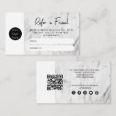 Empfehlungskarte für Unternehmen aus weißem Marmor Visitenkarte (Vorne/Hinten)