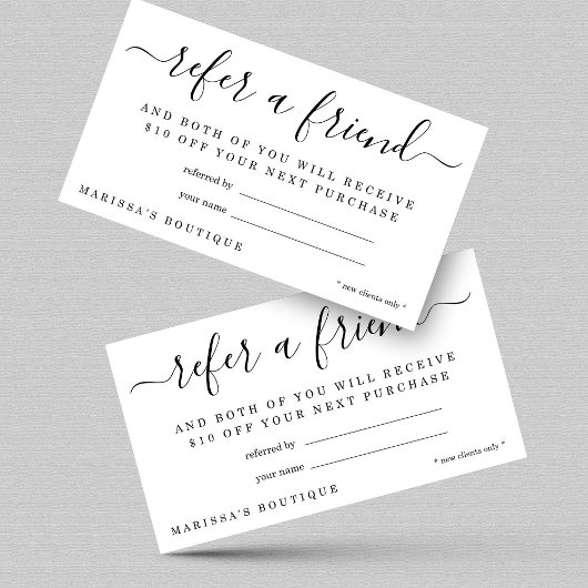 Empfehlungskarte für Unternehmen: Eine Friend-Kart Visitenkarte