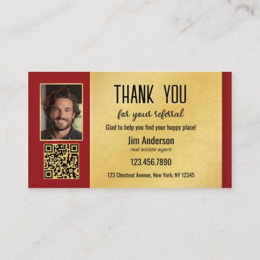 Empfehlungskarte für Weihnachten Real Anwesen QR C (Rückseite)