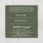 Empfehlungskarte für Weihnachtsverkäufer (Rückseite)