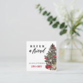 Empfehlungskarte für Weihnachtsverkäufer (Stehend Vorderseite)