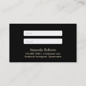 Empfehlungskarte | Geometrische schwarze Lippen Ma (Rückseite)