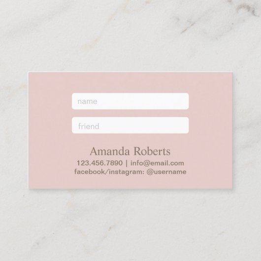 Empfehlungskarte | Goldene Lippen Rosa Girl Salon (Rückseite)