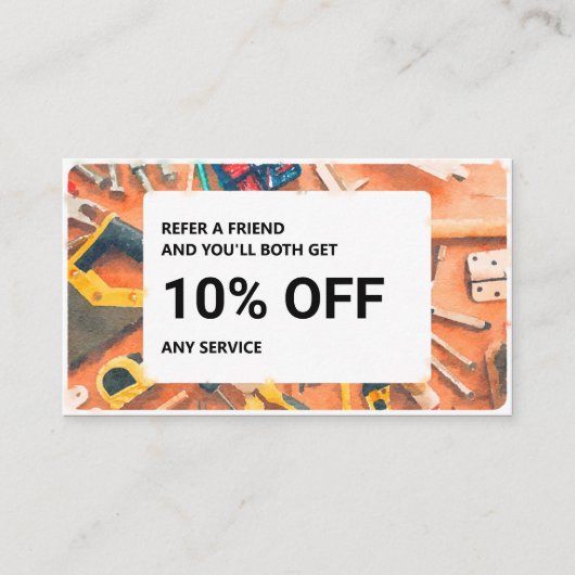 Empfehlungskarte: Handyman Services Visitenkarte (Vorderseite)