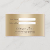 Empfehlungskarte | Luxus Black & Gold (Rückseite)