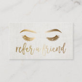 Empfehlungskarte | Makeup Artist Gold Typografy (Vorderseite)