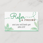 Empfehlungskarte: Massagetherapeut Visitenkarte (Vorderseite)