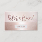 Empfehlungskarte | Moderne Rose Gold Dentist Denta (Vorderseite)