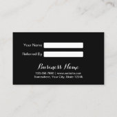 Empfehlungskarte | Moderne schwarz-weiße Streifen (Rückseite)