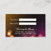 Empfehlungskarte | Moderner Glitzern Salon Wellnes (Rückseite)