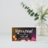 Empfehlungskarte | Moderner Glitzern Salon Wellnes (Stehend Vorderseite)