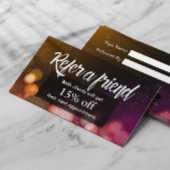 Empfehlungskarte | Moderner Glitzern Salon Wellnes