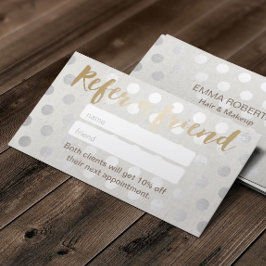 Empfehlungskarte | Moderner Salon für Silberdots
