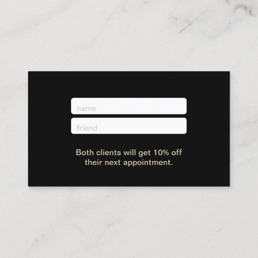 Empfehlungskarte | Modernes Gold Script & Pineapse (Rückseite)