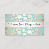 Empfehlungskarte niedlich Türkis Blue und Gold Sal (Vorderseite)