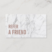 Empfehlungskarte | Rose Gold & Marmor Schönheitssa (Vorderseite)