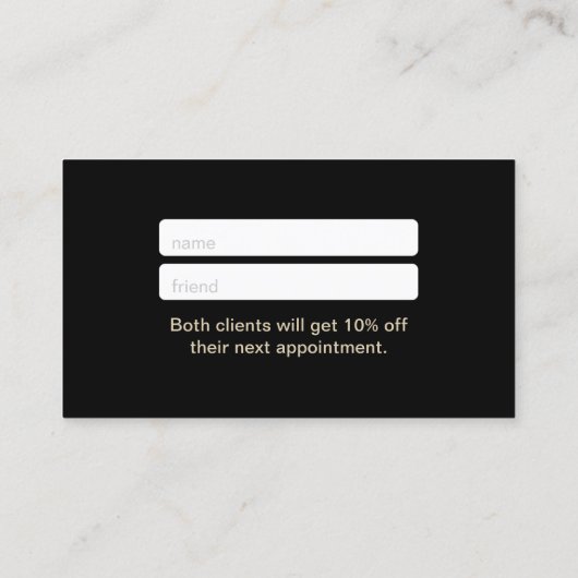 Empfehlungskarte | Rote Lippen Makeup Artist Moder (Rückseite)