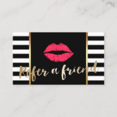 Empfehlungskarte | Rote Lippen Makeup Artist Moder (Vorderseite)