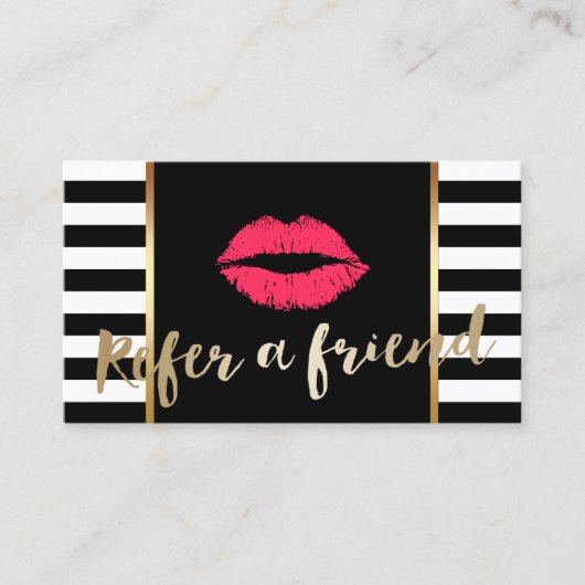 Empfehlungskarte | Rote Lippen Makeup Artist Moder (Vorderseite)