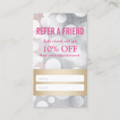 Empfehlungskarte | Silver & Gold Eyelash Erweiteru (Vorderseite)